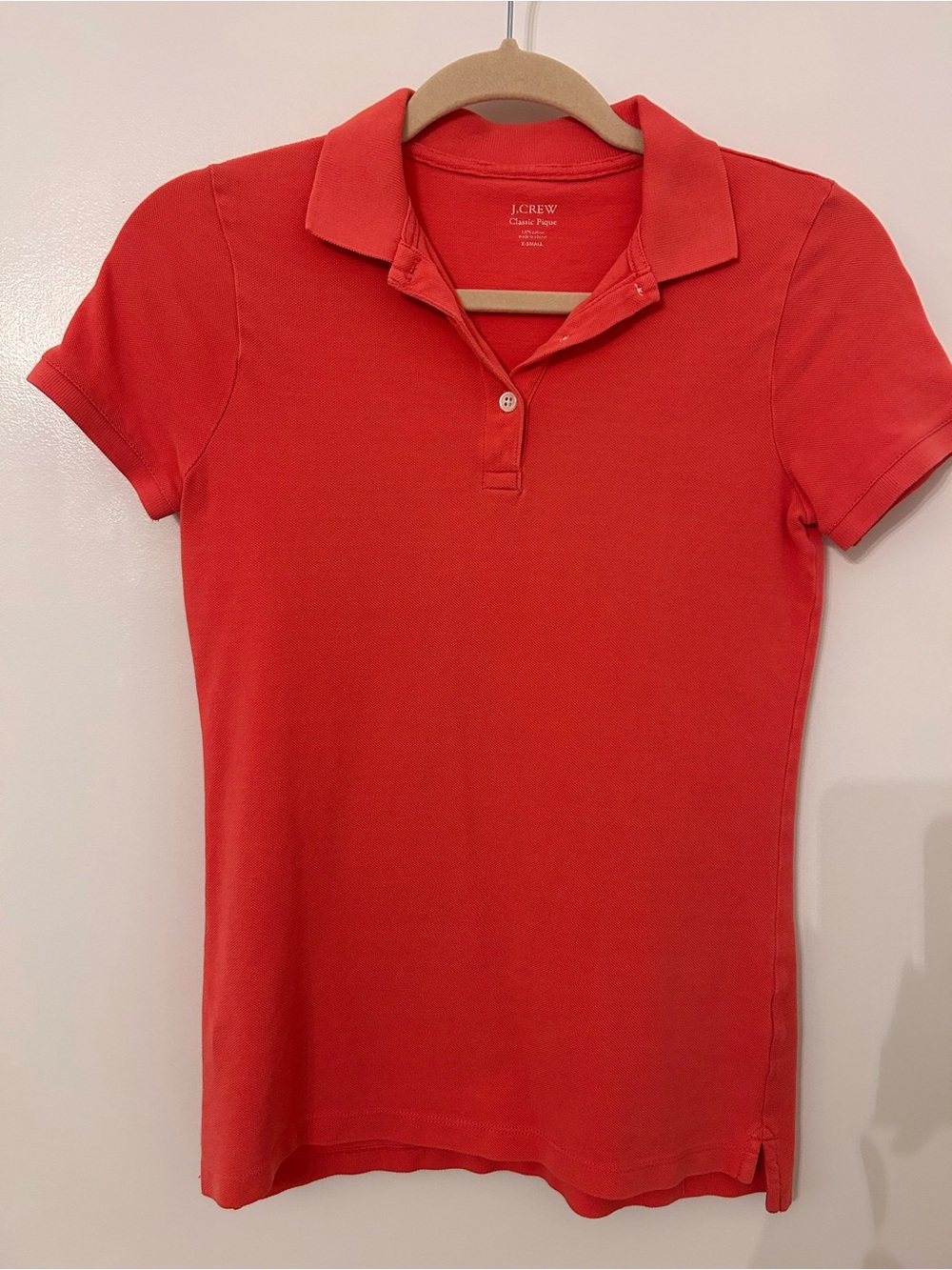 J. Crew Women's Short Sleeve Polo in Coral